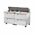 True TSSU-60-16D-4-HC~SPEC3 ADA 60" Sandwich/Salad Prep Table w/ Refrigerated Base, 115v, Four Drawers, ADA Accessible, Stainless Steel