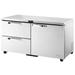 True TUC-60D-2-HC~SPEC3 ADA Spec Series 60" W Undercounter Refrigerator w/ (2) Sections, (1) Door & (2) Drawers, 115v, Silver | True Refrigeration