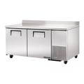 True TWT-67F-HC 67" W Worktop Freezer w/ (2) Sections & (2) Doors, 115v, Silver | True Refrigeration