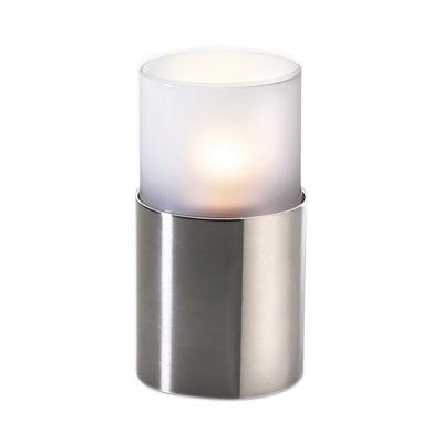 Sterno 85220 Brooklynn Candle Lamp Base for 85338, Satin Nickel, Silver