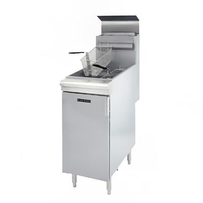 Black Diamond Commercial Gas Fryer - 40 lb Vat, Floor Model, LP, Stainless Steel, BDGF-90