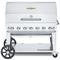 Crown Verity CV-MCB-60-1RDP-LP 58" Mobile Gas Commercial Outdoor Charbroiler w/ Roll Dome, Liquid Propane, 58" x 21" Cooking Area, Stainless Steel, Gas Type: LP
