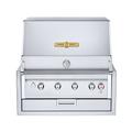 Crown Verity IBI30 30" Built In Commercial Outdoor Charbroiler w/ (4) Burners - Roll Dome, Liquid Propane, Stainless Steel, Gas Type: LP