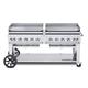 Crown Verity CV-MG-72LP 70" Mobile Gas Commercial Outdoor Griddle, Liquid Propane, Stainless Steel, Gas Type: LP