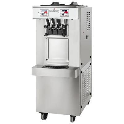 Spaceman 6250-C Soft Serve Ice Cream Machine w/ (2) 12 7/10 qt Flavor Hoppers, 208230v, 1ph, Silver