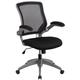 Flash Furniture BL-ZP-8805-BK-GG Swivel Office Chair w/ Mid Back - Black Mesh Back & Seat