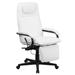 Flash Furniture BT-70172-WH-GG Reclining Swivel Office Chair w/ High Back - White LeatherSoft Upholstery