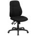 Flash Furniture BT-90297M-GG Swivel Office Chair w/ Mid Back - Black Polyester Upholstery