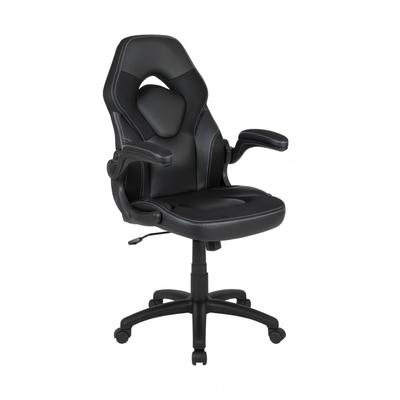 Flash Furniture CH-00095-BK-GG Swivel Gaming Chair w/ Black LeatherSoft Back & Seat - Black Base w/ Casters