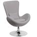 Flash Furniture CH-162430-LTGY-FAB-GG Swivel Reception Arm Chair - Light Gray Fabric Upholstery