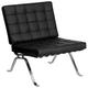 Flash Furniture ZB-FLASH-801-CHAIR-BK-GG Hercules Flash Reception Chair - Black LeatherSoft Upholstery, Stainless Frame