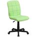 Flash Furniture GO-1691-1-GREEN-GG Swivel Office Chair w/ Mid Back - Green Vinyl Upholstery