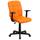 Flash Furniture GO-1691-1-ORG-A-GG Swivel Office Arm Chair w/ Mid Back - Orange Vinyl Upholstery