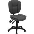 Flash Furniture GO-930F-GY-GG Swivel Office Chair w/ Mid Back - Gray Fabric Upholstery