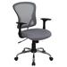 Flash Furniture H-8369F-GY-GG Swivel Office Chair w/ Mid Back - Gray Mesh Back & Seat