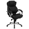 Flash Furniture H-9626L-2-GG Swivel Office Chair w/ High Back - Black LeatherSoft Upholstery