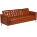 Flash Furniture ZB-LACEY-831-2-SOFA-COG-GG 80" Sofa w/ Cognac LeatherSoft Upholstery - Stainless Steel Legs, Brown