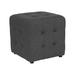 Flash Furniture QY-S02-DGY-GG 16" Square Tufted Ottoman/Pouf w/ Dark Gray Fabric Upholstery