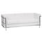 Flash Furniture ZB-REGAL-810-3-SOFA-WH-GG 79" Sofa w/ White LeatherSoft Upholstery - Stainless Steel Legs