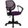 Flash Furniture WA-3074-PUR-A-GG Swivel Computer Arm Chair w/ Low Back - Purple Mesh Back &amp; Seat