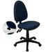 Flash Furniture WL-A654MG-NVY-GG Swivel Task Chair w/ Mid Back - Navy Blue Fabric Seat