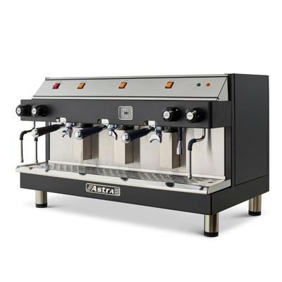 Astra M3S 018 Semi Automatic Commercial Espresso Machine w/ 3 Groups, 3 Steam Valves, & 3 Hot Water Valve - 220v/1ph, 5,500W