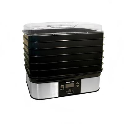 Weston 75-0401-W 6 Tray Countertop Commercial Dehydrator w/ Solid Door, 120 V