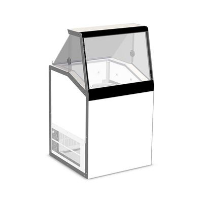 Master-Bilt DD-26L 27 1/4" Low Glass Stand Alone Ice Cream Dipping Cabinet w/ 4 Tub Capacity - White, 115v