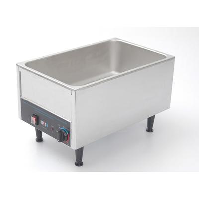 Winco 51096 Countertop Food Warmer - Wet w/ (1) Full Size Pan Well, 120v, Stainless Steel