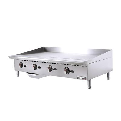 Winco NGGD-48M 48" Gas Commercial Griddle w/ Manual Controls - 3/4" Steel Plate, Natural Gas, Convertible, Stainless Steel, Gas Type: Convertible