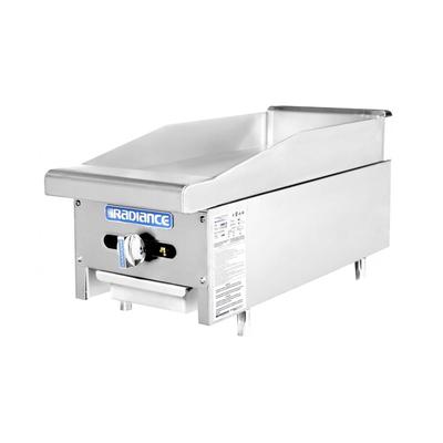 Turbo Air TAMG-12 12" Gas Commercial Griddle w/ Manual Controls - 3/4" Steel Plate, Convertible, NG, Stainless Steel, Gas Type: NG