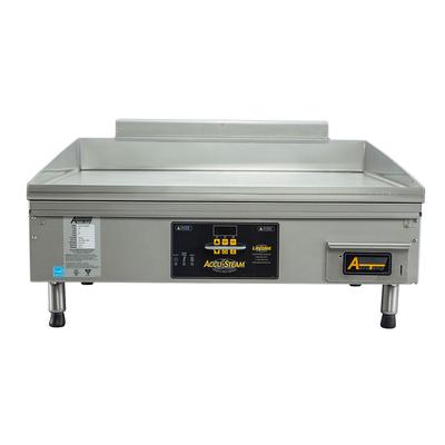 AccuTemp GGF1201A2450-T1 24" Gas Commercial Griddle w/ Thermostatic Controls - 1" Steel Plate, Natural Gas, Steam Heating, Manager Mode, Stainless Steel, Gas Type: NG