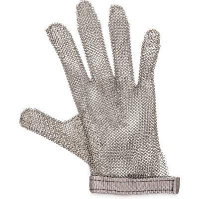 San Jamar MGA515XS Extra Small Cut Resistant Glove - Stainless Steel, Gray Wrist Band, Silver