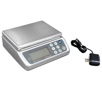 San Jamar SCDG33WD 33 lb Rectagular Wash Down Digital Scale - 8 1/4" x 8 1/2", Stainless, Stainless Steel