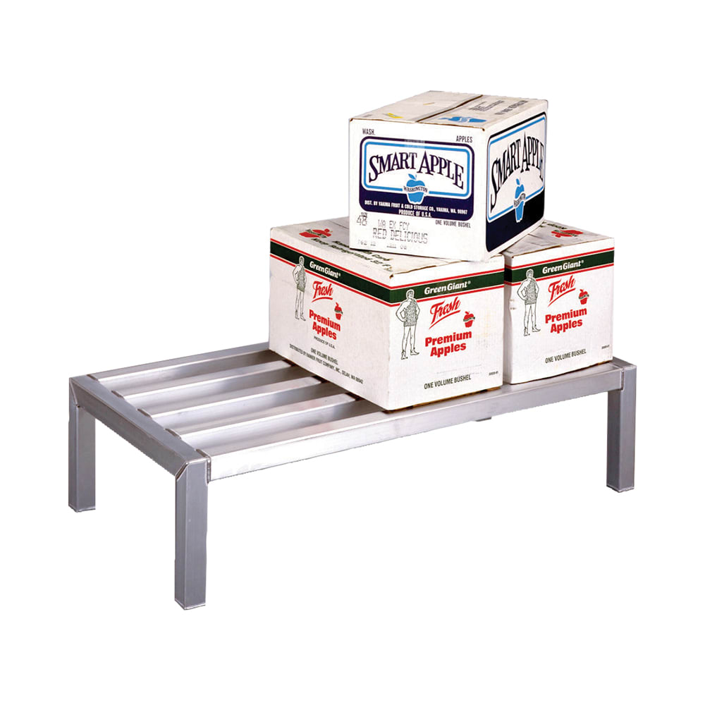 New Age 4005 48" Stationary Dunnage Rack w/ 4000 lb Capacity, Aluminum, All-Welded Aluminum, 48" x 20", Silver