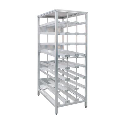 New Age 97294 79 1/2"H Stationary Can Rack w/ 156 #10 Capacity, Adjustable Feet, Silver