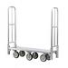 New Age BDT18568 1 Level Aluminum Utility Cart w/ 1200 lb Capacity, Flat Ledges, Silver