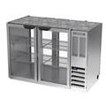 Beverage Air BB48HC-1-FG-PT-S 48" Bar Refrigerator - 4 Swinging Glass Doors, Stainless, 115v, Stainless Steel