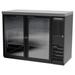 Beverage Air BB48HC-1-G-B-27 48" Bar Refrigerator - 2 Swinging Glass Doors, Black, 115v