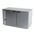 Beverage Air BB58HC-1-S 59" Bar Refrigerator - 2 Swinging Solid Doors, Stainless, 115v, Silver