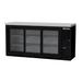 Beverage Air BB72HC-1-F-GS-B-27 Hydrocarbon Series 72" Bar Refrigerator - 3 Sliding Glass Doors, Black, 115v, Food Rated