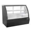 Beverage Air CDR5HC-1-B-D 60-1/4" Full Service Dry Deli Case w/ Curved Glass - (3) Levels, 120v, Black