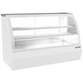 Beverage Air CDR6HC-1-W 73-11/16" Full Service Deli Case w/ Curved Glass - (3) Levels, 120v, White