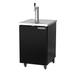 Beverage Air DD24HC-1-B 24" Kegerator Commercial Beer Dispenser w/ (1) Keg Capacity - (1) Column, Black, 115v, Insulated Tower, Black Exterior