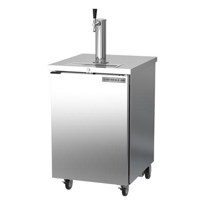 Beverage-Air DD24HC-1-S 24" Kegerator Commercial Beer Dispenser w/ 1 Keg Capacity - 1 Column, Stainless, 115v, Insulated Tower, Stainless Steel Exterior, Silver