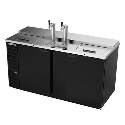 Beverage-Air DD68HC-1-C-B 69" Kegerator Commercial Beer Dispenser w/ 3 Keg Capacity - 3 Column, Black, 115v, 2 Column
