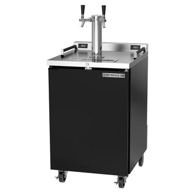 Beverage-Air DZ24-1-B 24" Kegerator Commercial Beer Dispenser w/ 1 Keg Capacity - 1 Column, Black, 115v