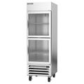 Beverage Air HBR23HC-1-HG Horizon Series 27 1/4" 1 Section Reach In Refrigerator, (2) Right Hinge Glass Doors, 115v, Bottom-Mount Refrigeration, Silver