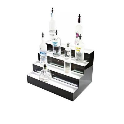Beverage-Air LBD3-48L 3 Tier Liquor Display w/ LED Lighting - 36 Bottle Capacity, Acrylic, Black