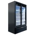 Beverage Air MT49-1-SDB MarketMax 47" 2 Section Glass Door Merchandiser, (2) Sliding Doors, 115v, Automatic Defrost, LED Lighting, Black